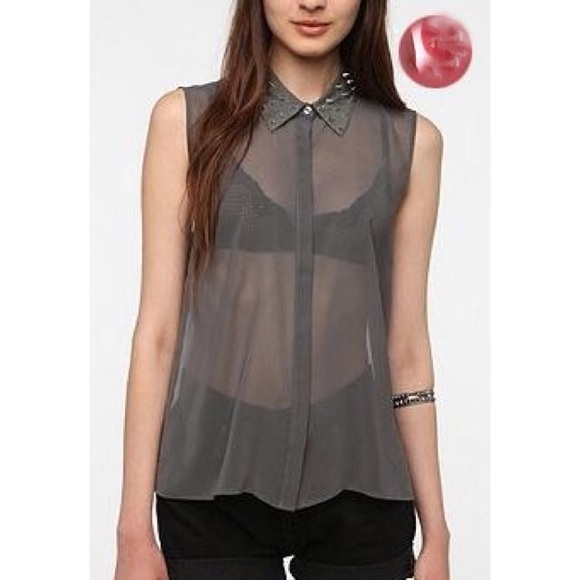 NWT Urban outfitters spiked button up tank