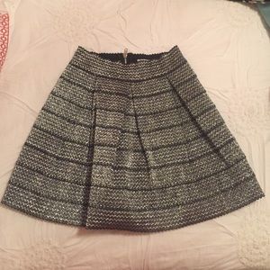 Black and silver skater skirt