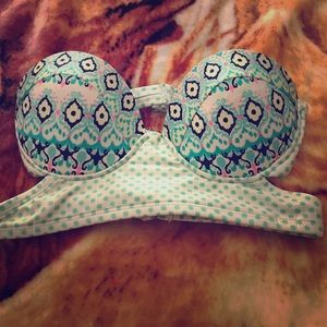 ❤️SOLD❤️Teal and pink double support bikini