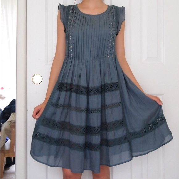 Navy blue anthropologie dress