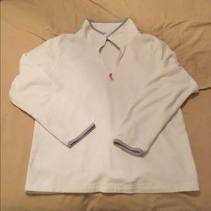 White half zip performance fleece