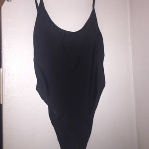 Black one piece swimsuit