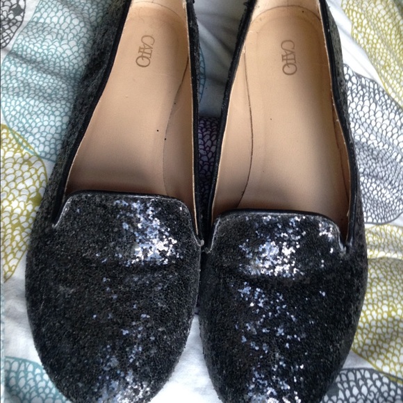 Sparkly black flats - Cato