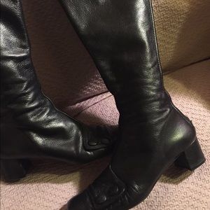 Nanette Lepore 70s Style Knee High Zip Up Boots