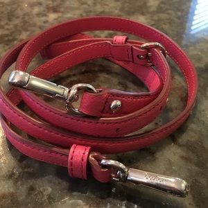 Coach pink skinny adjustable strap
