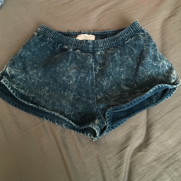 American Apparel Pants - American Apparel Mineral Wash Denim Runner Shorts