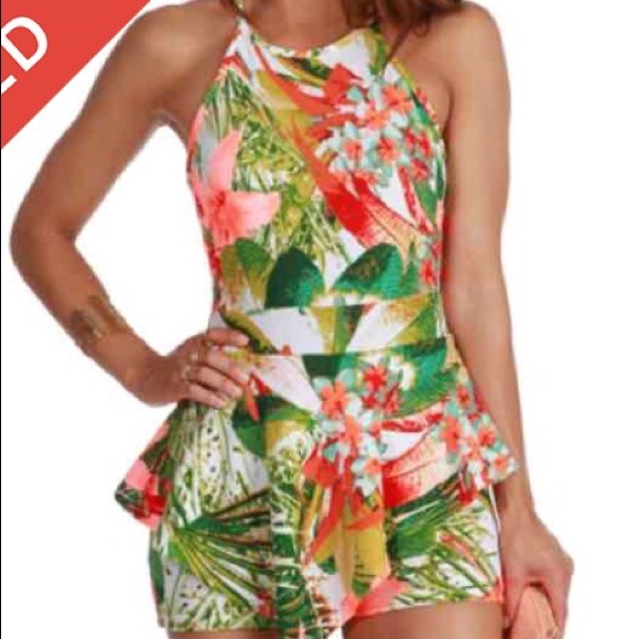Windsor Neon Floral Romper