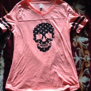 Skull peach t-shirt
