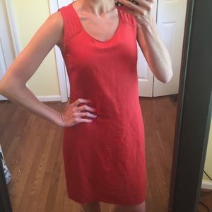 Banana Republic burnt orange linen dress.