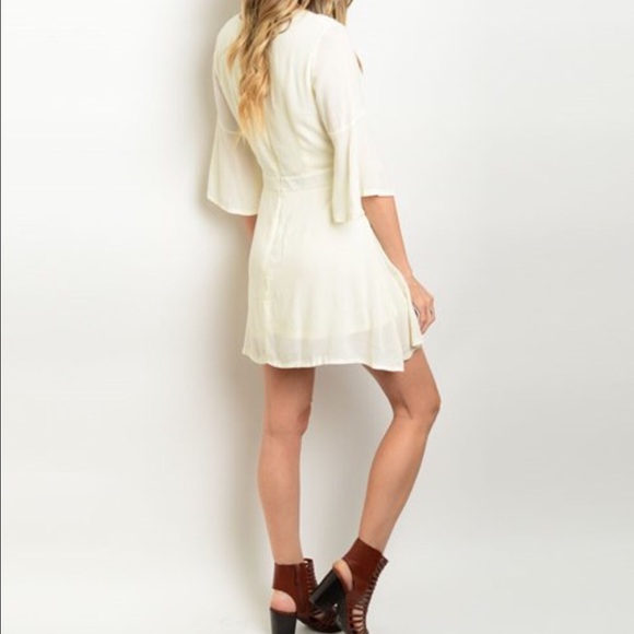 Peekaboo Pastel  Waist Lace Up Dress - Picture 2 of 3