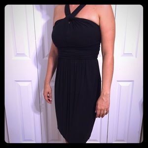 Loft strappy crisscross back LBD