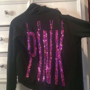 Sparkly black Victoria's Secret fur coat