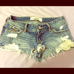 Hollister Denim Shorts with Lace
