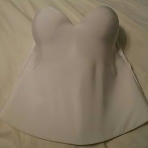 White bridal bustier