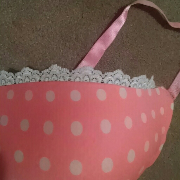 Polka Dot Push-up Bra With Lace Trimming! - Picture 3 of 3