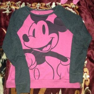 Dark pink Mickey Mouse long sleeve