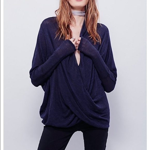Free People Wrap Front Sweater