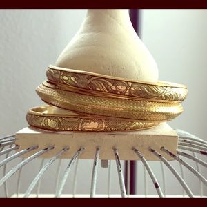 Gold bangle set