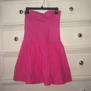 Pink strapless dress from Hollister