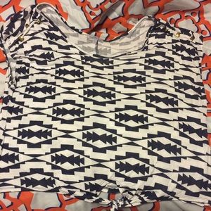 Charlotte Russe studded short sleeve shirt. Sz M