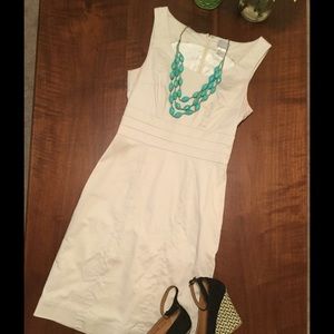 Sleek Cream Work Dress