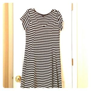 Black & White Stripe A-line dress.