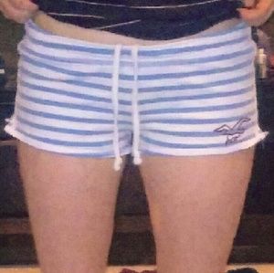 Blue Striped Hollister shorts