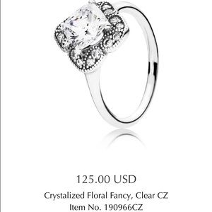 PANDORA Crystallized Floral Fancy Ring