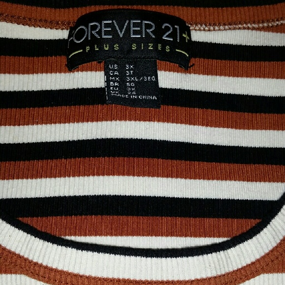 Forever 21 multi stripped crew neck shirt - Picture 2 of 4