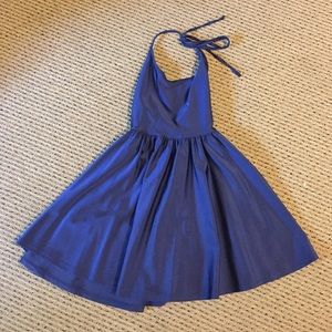 Blue American Apparel Halter Dress