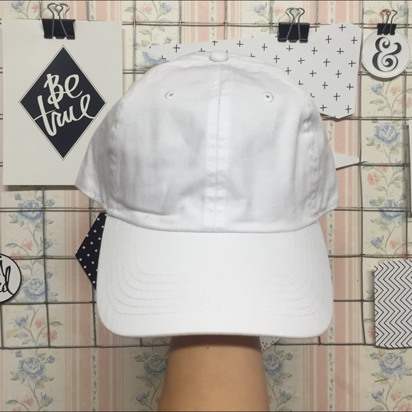 Plain White Baseball Cap