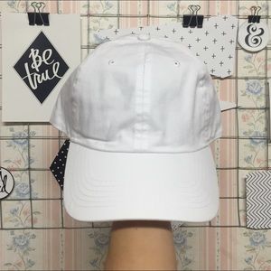 Plain White Baseball Cap