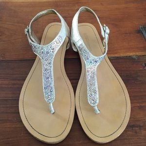 BCBGeneration Silver Sandals