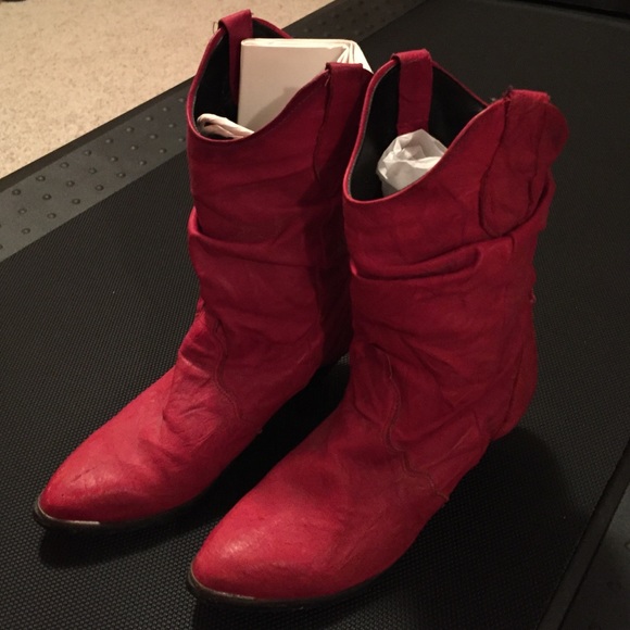 Vintage red cowgirl boots