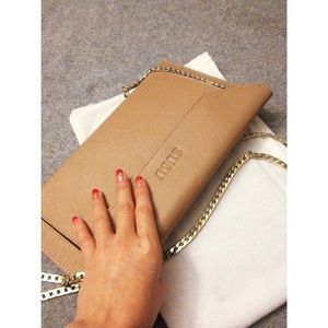 SUSU leather envelope clutch