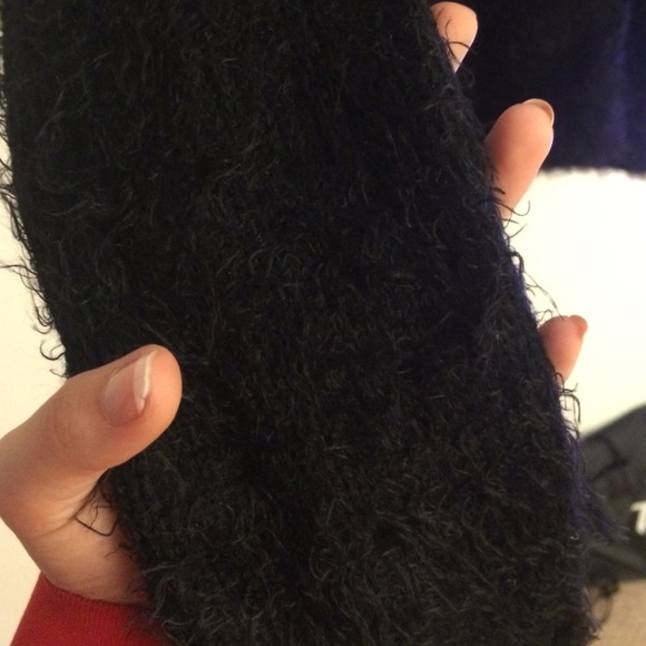 Fuzzy Black Sweater - Picture 2 of 3