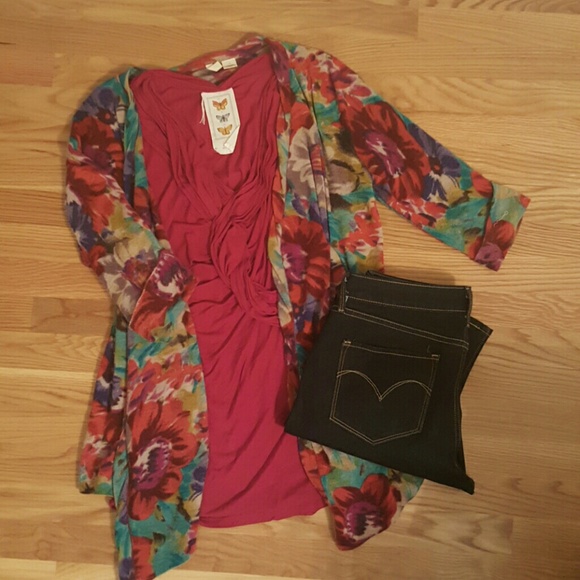 Cardigan & tank (selling together or separately)