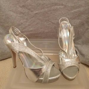 Silver/Glitter Heels