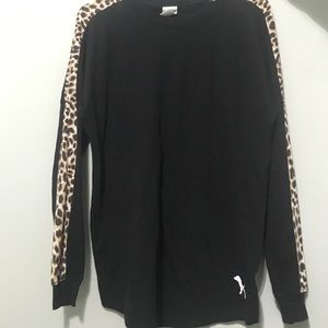 Leopard and black PINK shirt