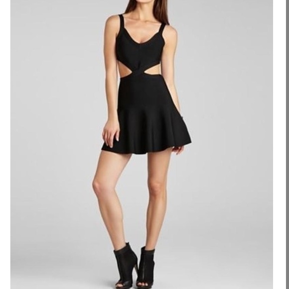 BCBG Maxazria Black Cutout Bandage Dress