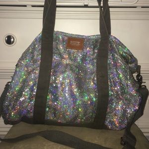 Sparkly Victoria's Secret duffel bag