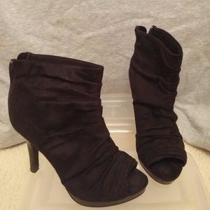 Black Suede Booties