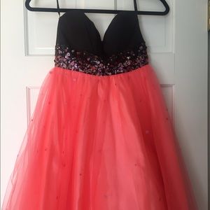 Pink and Black Homecoming/Prom Dress