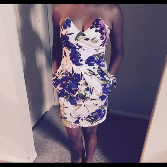 Floral Strapless Dress