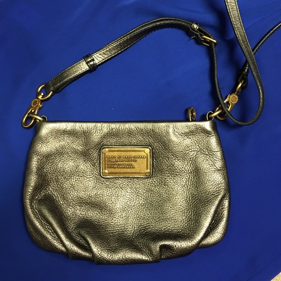 Marc by Marc Jacobs bronze metallic leather bag