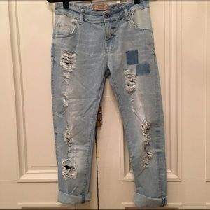 Zara Heritage Denim Boyfriend Jeans