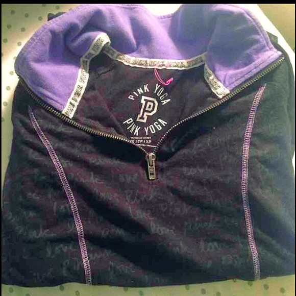 NWOT Victoria Secret Pink Yoga Half Zip