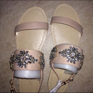 BCBGeneration flat sandal with jewel size 8.5