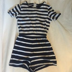 Topshop striped romper