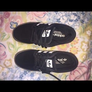 Adidas seeley black with gum soles